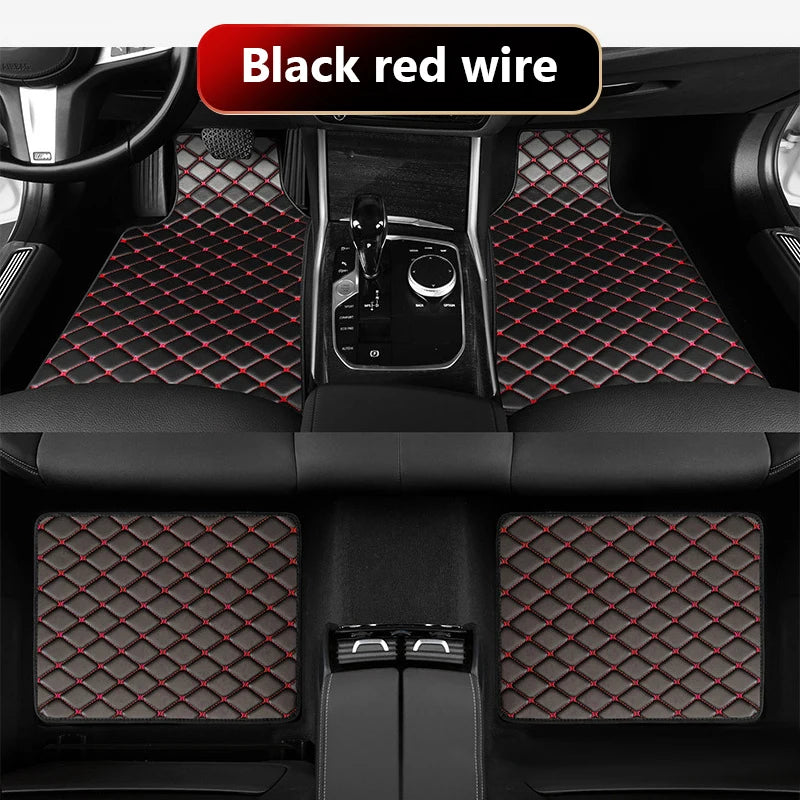 SEAMETAL 4Pcs Car Floor Mats Waterproof Universal Auto Carpet Foot Pad Front/Rear Full Set Wear-Resistant Car Interior Floor Mat