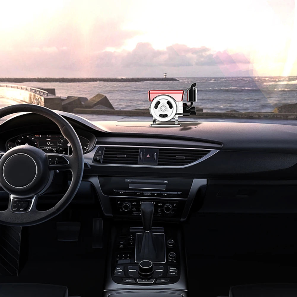 Portable Car Air Purifier Perfume Aromatherapy Diffuser Solar Powered Rotating Car Purifier Car Interior Accessories