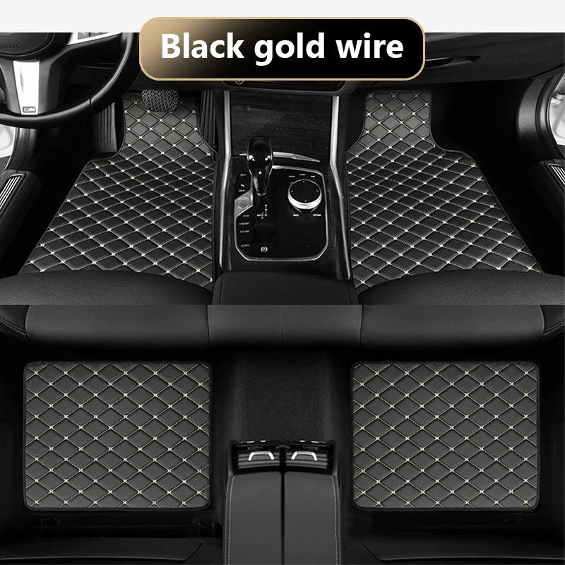 SEAMETAL 4Pcs Car Floor Mats Waterproof Universal Auto Carpet Foot Pad Front/Rear Full Set Wear-Resistant Car Interior Floor Mat