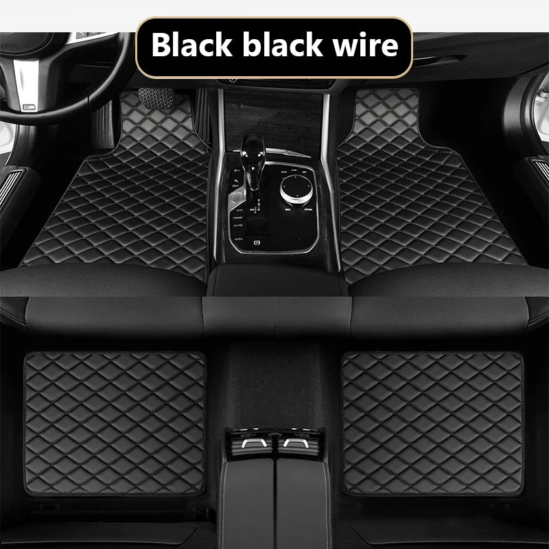 SEAMETAL 4Pcs Car Floor Mats Waterproof Universal Auto Carpet Foot Pad Front/Rear Full Set Wear-Resistant Car Interior Floor Mat