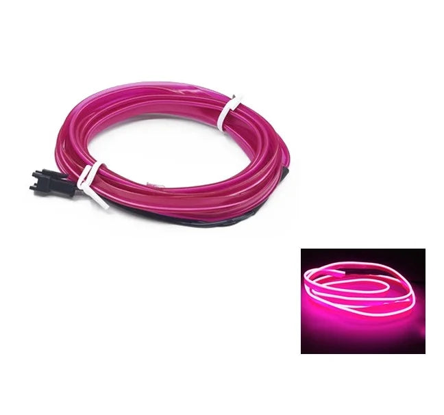 3M Car Cold Light Line LED Car Atmosphere Lamp Flexible Interior Decoration Moulding Trim Strips Light For USB Line Tube